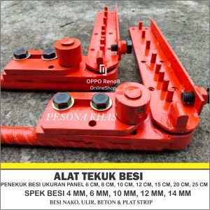(TERLARIS) ALAT TEKUK BESI BETON Penekuk Besi Pembuat Begel Begel Cakar Ayam Besi Spek 4 6 8 10 12 14 MM Beton Nako Ulir Plat Strip (TERLARIS BERGARANSI)