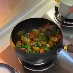 Dealforhome 🎡 【28cm -Extra Thick + Wood Handle + Wood Lid】Kuali Keluli Karbon Tanpa Lapisan Anti Lekat Tudung Kayu Wood Long Handle Carbon Steel Deep Fry Wok Uncoated Non Stick Wooden Lid Cover加深炒锅铁锅大肚锅