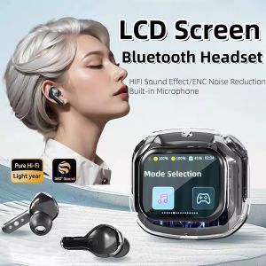 Fon Telinga Bluetooth Wayarles Air Max Bluetooth 5.4 Fon Telinga Skrin Sentuh LCD Membatalkan Bunyi Pintar Fon Telinga Wayarles Kalis Air