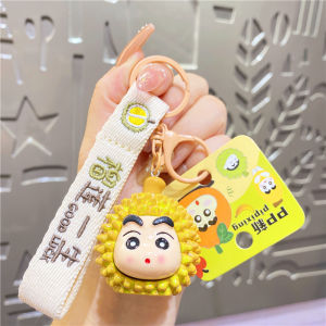 Creative Fruit Assorted Pencil Keychain Durable Resin Carabiner Clasp Car Keychain Couple Matching Bag Decorations