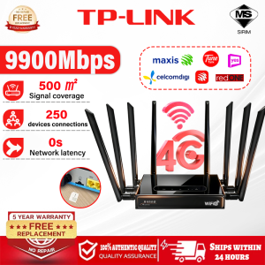 TP-Link 9900Mbps New Modem Unlimited Data 4G/5G High Speed Support All Operator Sim Card Hotspot Wireless Router WiFi