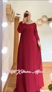 Mikayla Gamis Polos Dress Crinkle Airflow terbaru