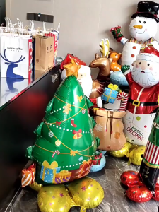 Kitchara💗 32PCS Christmas Balloon Set Candy Cane Aluminum Film Balloon Christmas Party Decoration