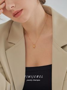 สร้อยคอโซ่กระดูกไหปลาร้าแบบเรียบง่ายหรูหรา YIMIJEWEL สำหรับผู้หญิง ชุบทอง ชุบทองแดง โลหะผสม เครื่องประดับแฟชั่น