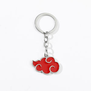 Anime Akatsuki Red Cloud Keychain Fashion Simple Cartoon Pendant Keychain Men Woman Backpack Accessories Gifts