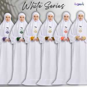 COD Mukena basmah | Mukena hadromaut | Mukena Tarim | Mukena yabasmah putih manset series