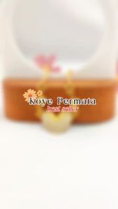 Cute Jewelry Kalung Dewasa Koye Liontin Bulat Elegan Permata Zirkon Kalung Lapis Emas Imitasi KL 086