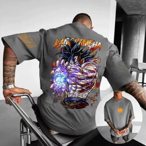 2025 Summer Dragon Ball Super Saiyan Goku 100%Cotton Printed T-shirt Mens New Anime Printed Casual Japanese Loose Plus Size Top