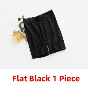 plus Size Safety Pants Womens Ice Silk No Hemming Five-Quarter Length Summer Bottoming Trousers for plus Size MM 200 Pounds