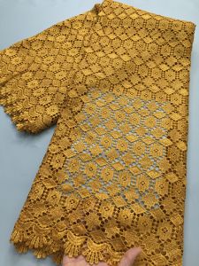 Water Soluble Guipure Lace Fabric Nigerian African Cord Lace and Fabric for Women Wedding Dresses High Quality 20252.5Yards4191