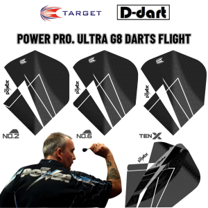 TARGET DARTS FLIGHT- POWER PRO. ULTRA PHIL TAYLOR G8 Dart Flights 3Pcs/Pack