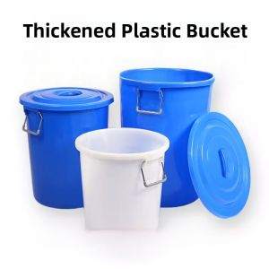 Thickened Plastic Bucket Large Capacity Water Storage Barrel with Lid for Home Use Food Grade Fermentation Vegetable Preservation