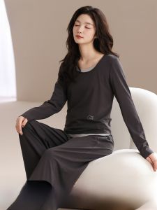 MiiOW | Pure Cotton Cat Person Sleepwear Long Sleeve Hooded Casual Home Clothes Set For Women Spring Autumn Style Cozy Breathable