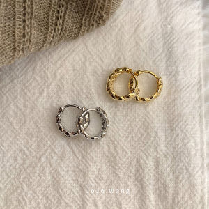 French Chic 925 Silver Needle Allergy Free Twist Hair Clip Versatile Ear Jewelry round Shape Fashionable Accessory for New Year