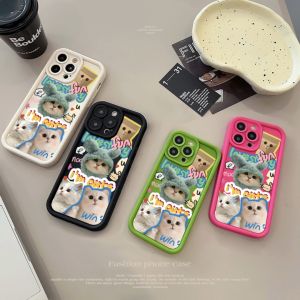 Phone Case Adorable cat For iphone 11 12 13 14 15 Pro Max Casing silicone xr xs Max 7 8 Plus 11Pro 13Plus