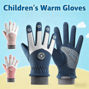 Cycling Childrens Gloves Autumn Winter Outdoor Non Slip Boy Girl Gloves Hiking Sports Water-Repellent Skateboarding Kids Skiing