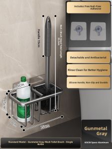 ROLONG | All-Angle Cleaning No-Drill Toilet Brush Holder