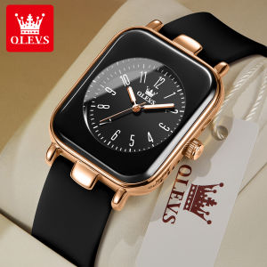 OLEVS Womens Watches Simple Elegant Quartz Wristwatch Original Waterproof Silicone Strap Luminous Hands Trend Fashion Style