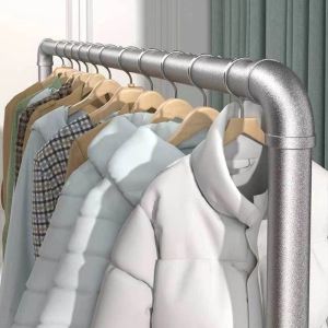 RORO ราวตากผ้า ราวตากผ้าท่อเหล็ก หนา 25 มม. ยาว 120-200 ซม. สูง 150 ซม. ประกอบง่าย ราวตากผ้ากันน้ำ ทนทาน และ ประหยัดพื้นที่