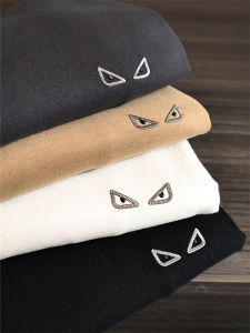 Luxurious "Little Devil" Ginger Heating Fabric round Neck Base Shirt T-Shirt Mens Pure Color Versatile Autumn Winter Fashion Urban Style Long Sleeve