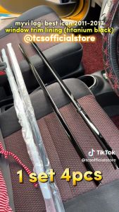 TCS PERODUA AXIA 2014-2021 CAR WINDOW LINING TRIM MOULDING STAINLESS STEEL ACCESSORIES