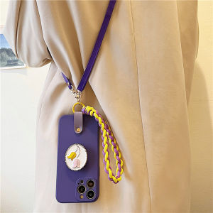Huawei Nova12 Ultra Phone Case Womens Crossbody Full Cover with Lanyard Anti-Fall Protection Silicone Shell with Tulip Stand