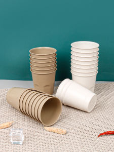 หนาขึ้น ถ้วยข้าวแบบใช้แล้วทิ้งย่อยสลายได้ทนอุณหภูมิสูงหรูหราถ้วยดื่มขนาดเล็กสําหรับงานแต่งงานสํานักงานใช้ในเชิงพาณิชย์