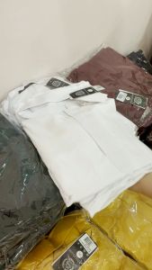 BAJU MELAYU SLIM FIT COTTON PUTIH / WHITE SEPASANG DEWASA & BUDAK - BAJU RAYA ( C012BM ) BMC