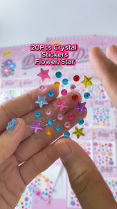 20Pcs Party Gift Crystal Stickers Flower/Star Body Art Decor for Gift-Loot bag Filler