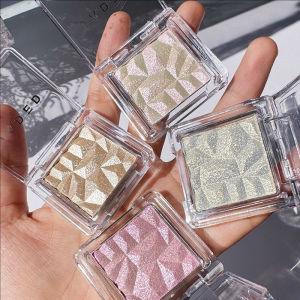 Dorisna จานสีผงแป้งไฮไลท์ประกายมุกอายแชโดว์แวววาวเครื่องสำอางค์แต่งหน้าดวงตาอายแชโดว์แต่งหน้าเพชร