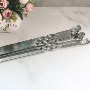 10/20/30PCS BBQ Skewer Reusable Barbecue Skewer Stainless Steel Grilling Kebab Stick Grill Stick BBQ Tools Barbecue Rod