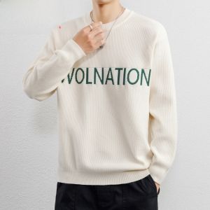 HENGYUANXIANG | Casual Loose Mens Round Neck Knitted Sweater Autumn Winter Fashion City Style Comfortable Fit Thickened Long Sleeve Top