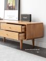 Solid Oak Wood TV Cabinet Modern Minimalist Nordic Style Living Room Television Storage Furniture for Adults in All Cities. 