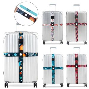TSA Customs Lock Cross Luggage Strap Customs Password Lock Binding Strap Packing Strap Binding Strap Checked Tightening