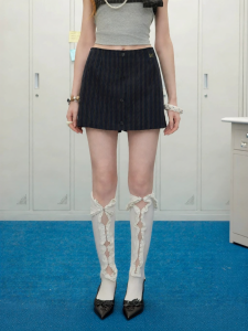 Unifree | Stripe Slim Fit Vintage Commuter Short Skirt