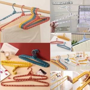 ไม้แขวนผ้า ไม้แขวนเสื้อ ไม้แขวน ยืดหดได้ คละสี 2 แถม 1