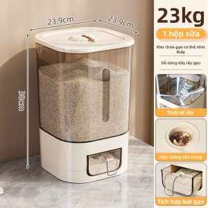 Hộp Bảo Quản Gạo Chống Ẩm Có Nắp Ép