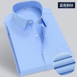 Business Style Pure Color Shirt Long Sleeve Womens Mens No Ironing Fashionable Professional Clothing White Shirt Long Top