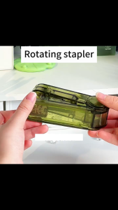 360° Transparent Rotating Stapler Portable Book Binding Machine Compatible Long Paper 24/6 26/6