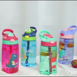 ขวดน้ำ 480ML ของ ชนิดของ ขวดน้ำเด็ก พร้อม ลอดคอบ และ ปลอดสาร BPA ให้เป็นที่น่าเชื่อถือ การ์ตูน สำหรับน้ำเป็น น้ำมัน