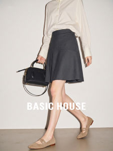Basic House | Summer High Waist Grey Suit Short Skirt