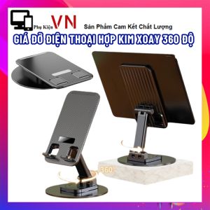 Kệ Để Điện Thoại Máy Tính Bảng Gấp Gọn - Giá Đỡ Điện Thoại Hợp Kim Xoay 360 Độ K6 Có Lót Chống Trượt Nhỏ Gọn Tiện Lợi
