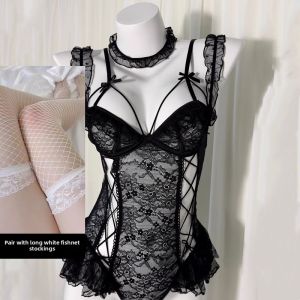 Seductive Lace One-Piece Lingerie Set With Gather Effect