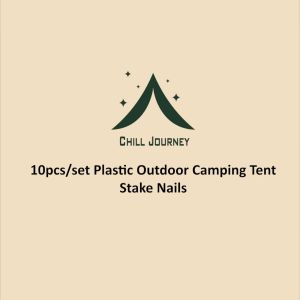 Chill Journey 10pcs/set Plastic Outdoor Camping Tent Stake Nails | Peg Pins Ideal for Sand Mud and Grass Ground
