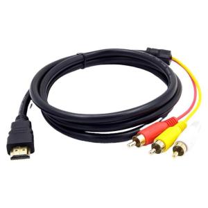 HDMI-compatible Male to 3 RCA Audio Video AV Component Cable Quickly Connects Transfers Signals From HDMI-compatible to RCA Port