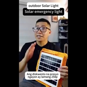 Solar Emergency Light Portable Solar Flashlight Rechargeable Outdoor Waterproof Emergency LED Flood