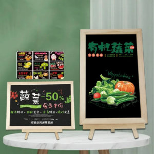YINXIANGKONGJIAN | Bảng Chalkboard Gỗ A4 Viết Tay Quảng Cáo