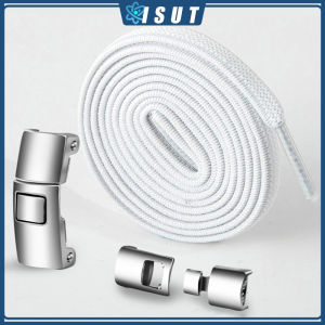 Elastic Shoe Lace No Tie Lazy Shoe Lace Lock Laces Quick Lazy Metal Versatile Elastic Buckle Kids Adult Outdoor Sneakers Shoelace Untied Metal Mesh Lace