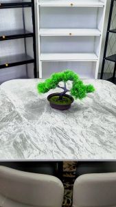 Teemo Household Rock Slab 1 Set Dining Table Furniture Metal Iron Legs Office Discuss Table Round And Square Table Coffee Table With 4 Chair  - Fulfilled by TEEMO SHOP