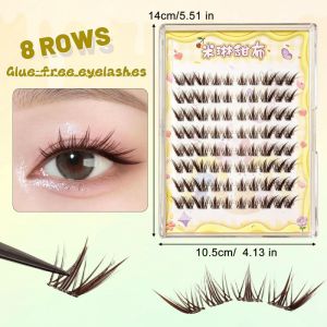 VelvetLash【Local Stock】Glue-free Brown Fox Eye False Eyelashes Invisible Band Lashes Natural DIY Lash Extenstions Daily Eyes Makeup